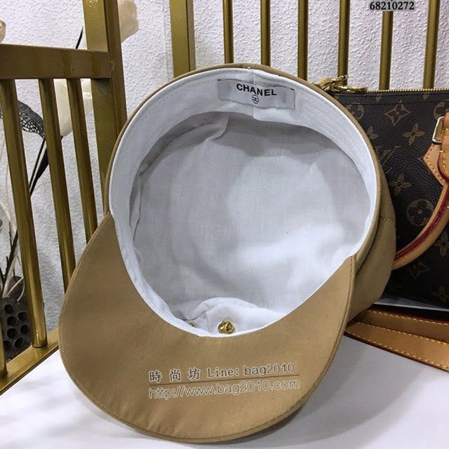 Chanel爆款女士帽子 香奈兒印章軍帽  mm1457